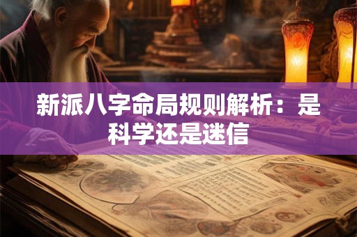 新派八字命局规则解析：是科学还是迷信