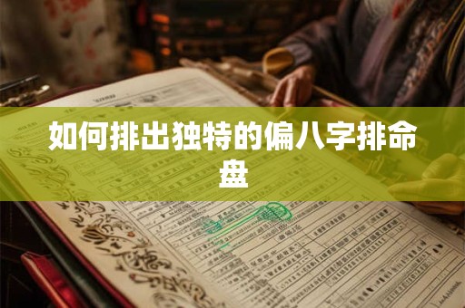 如何排出独特的偏八字排命盘