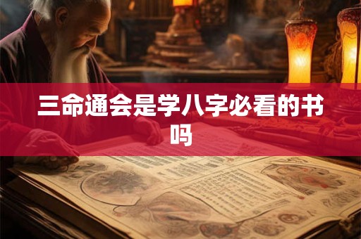 三命通会是学八字必看的书吗