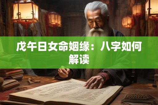 戊午日女命姻缘：八字如何解读