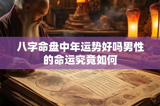 八字命盘中年运势好吗男性的命运究竟如何