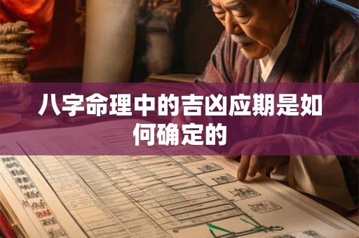 八字命理中的吉凶应期是如何确定的