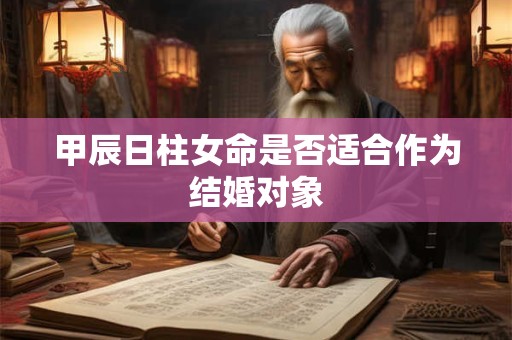 甲辰日柱女命是否适合作为结婚对象 甲辰日柱女命是否适合作为结婚对象