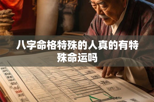八字命格特殊的人真的有特殊命运吗