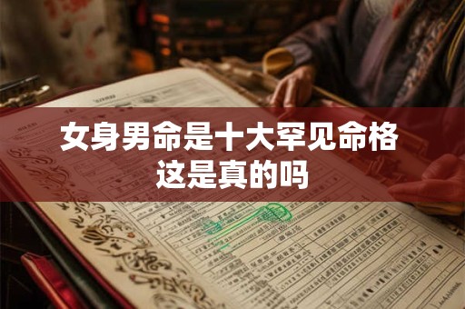 女身男命是十大罕见命格 这是真的吗