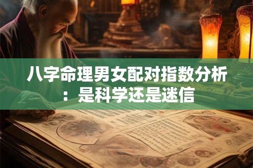 八字命理男女配对指数分析：是科学还是迷信