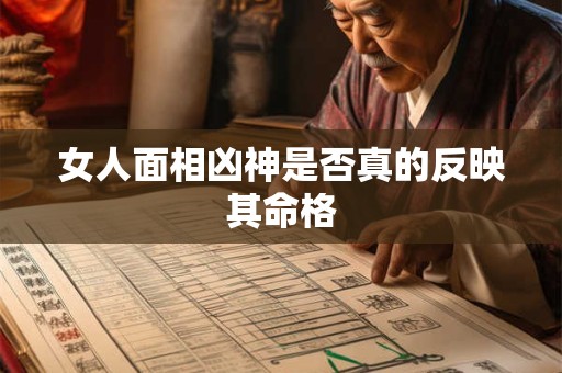 女人面相凶神是否真的反映其命格