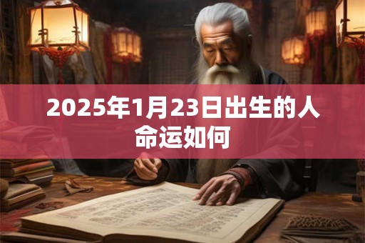 2025年1月23日出生的人命运如何