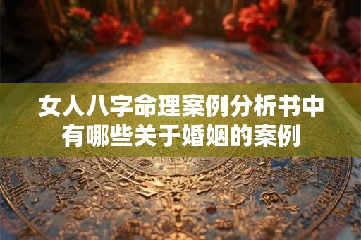 女人八字命理案例分析书中有哪些关于婚姻的案例