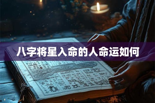 八字将星入命的人命运如何
