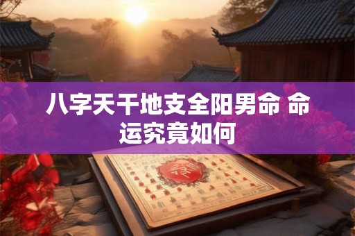 八字天干地支全阳男命 命运究竟如何