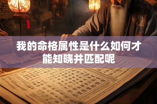 我的命格属性是什么如何才能知晓并匹配呢