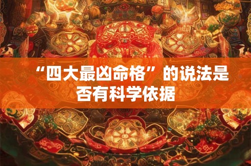 “四大最凶命格”的说法是否有科学依据