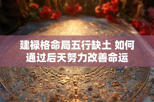 建禄格命局五行缺土 如何通过后天努力改善命运