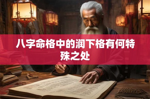 八字命格中的润下格有何特殊之处