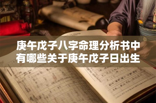 庚午戊子八字命理分析书中有哪些关于庚午戊子日出生者的独特命理分析