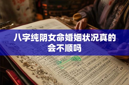 八字纯阴女命婚姻状况真的会不顺吗