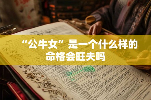 “公牛女”是一个什么样的命格会旺夫吗