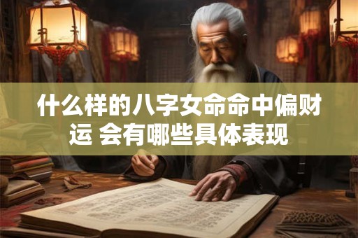 什么样的八字女命命中偏财运 会有哪些具体表现