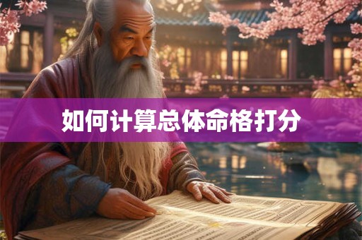 如何计算总体命格打分