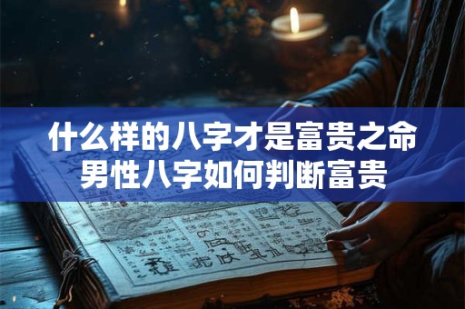 什么样的八字才是富贵之命男性八字如何判断富贵