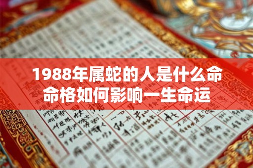 1988年属蛇的人是什么命命格如何影响一生命运