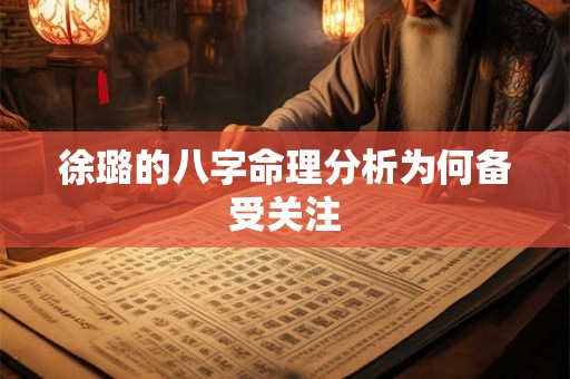 徐璐的八字命理分析为何备受关注