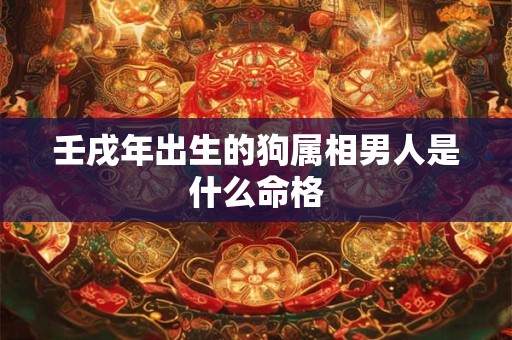 壬戌年出生的狗属相男人是什么命格