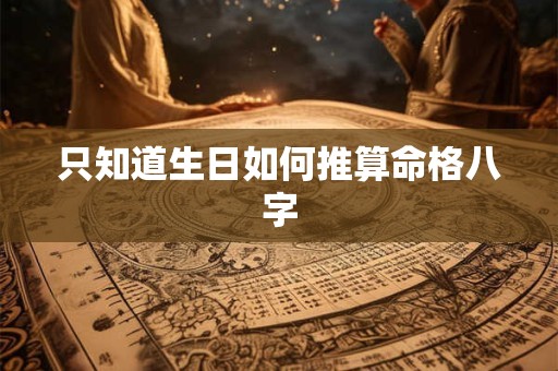只知道生日如何推算命格八字