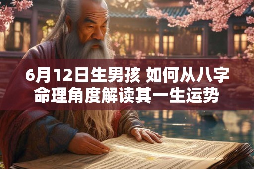 6月12日生男孩 如何从八字命理角度解读其一生运势