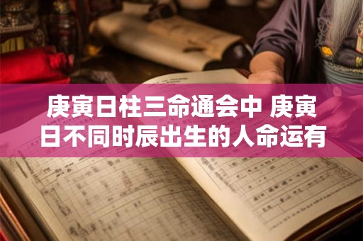 庚寅日柱三命通会中 庚寅日不同时辰出生的人命运有何不同