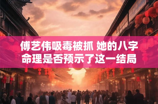 傅艺伟吸毒被抓 她的八字命理是否预示了这一结局