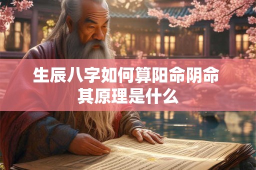 生辰八字如何算阳命阴命 其原理是什么