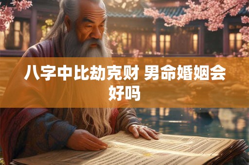八字中比劫克财 男命婚姻会好吗
