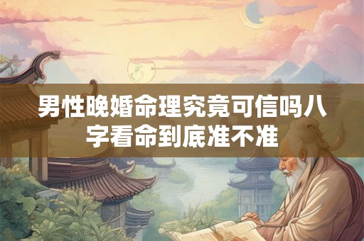男性晚婚命理究竟可信吗八字看命到底准不准 男性晚婚命理究竟可信吗八字看命到底准不准