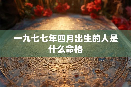 一九七七年四月出生的人是什么命格