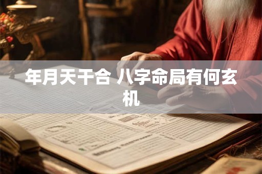 年月天干合 八字命局有何玄机