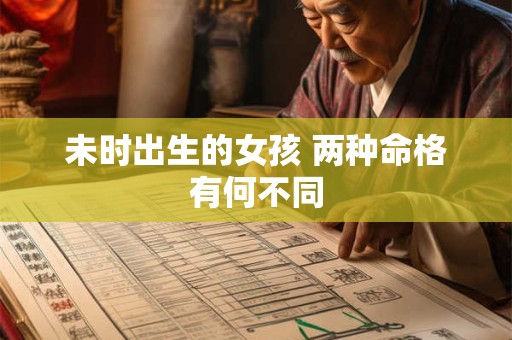 未时出生的女孩 两种命格有何不同