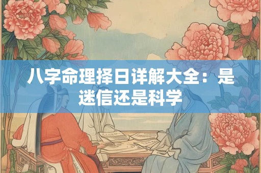 八字命理择日详解大全：是迷信还是科学