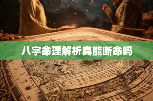 八字命理解析真能断命吗