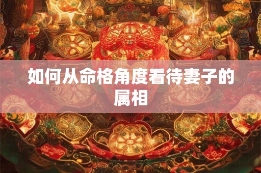 如何从命格角度看待妻子的属相