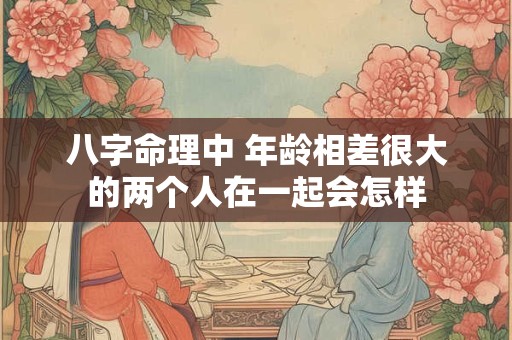 八字命理中 年龄相差很大的两个人在一起会怎样