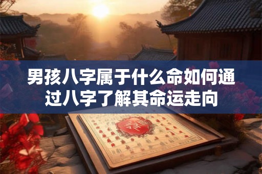 男孩八字属于什么命如何通过八字了解其命运走向