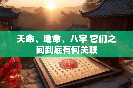 天命、地命、八字 它们之间到底有何关联 天命、地命、八字 它们之间到底有何关联