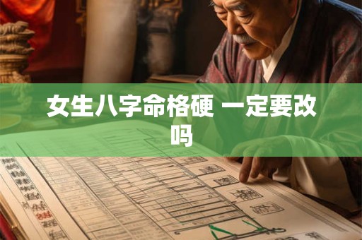女生八字命格硬 一定要改吗