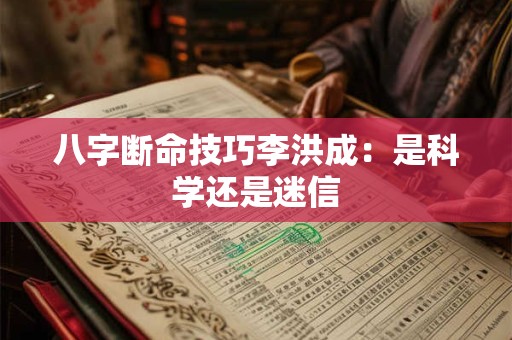 八字断命技巧李洪成：是科学还是迷信