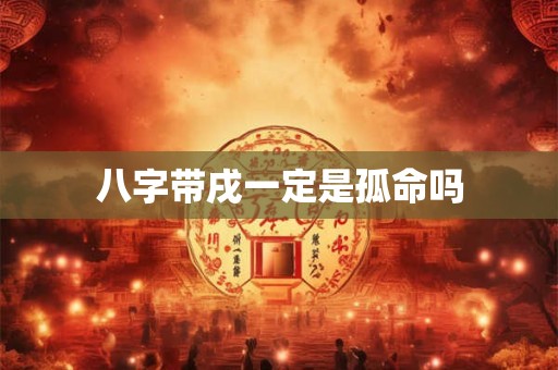 八字带戌一定是孤命吗