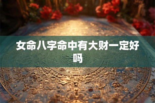 女命八字命中有大财一定好吗