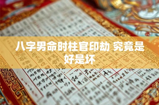 八字男命时柱官印劫 究竟是好是坏