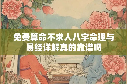 免费算命不求人八字命理与易经详解真的靠谱吗